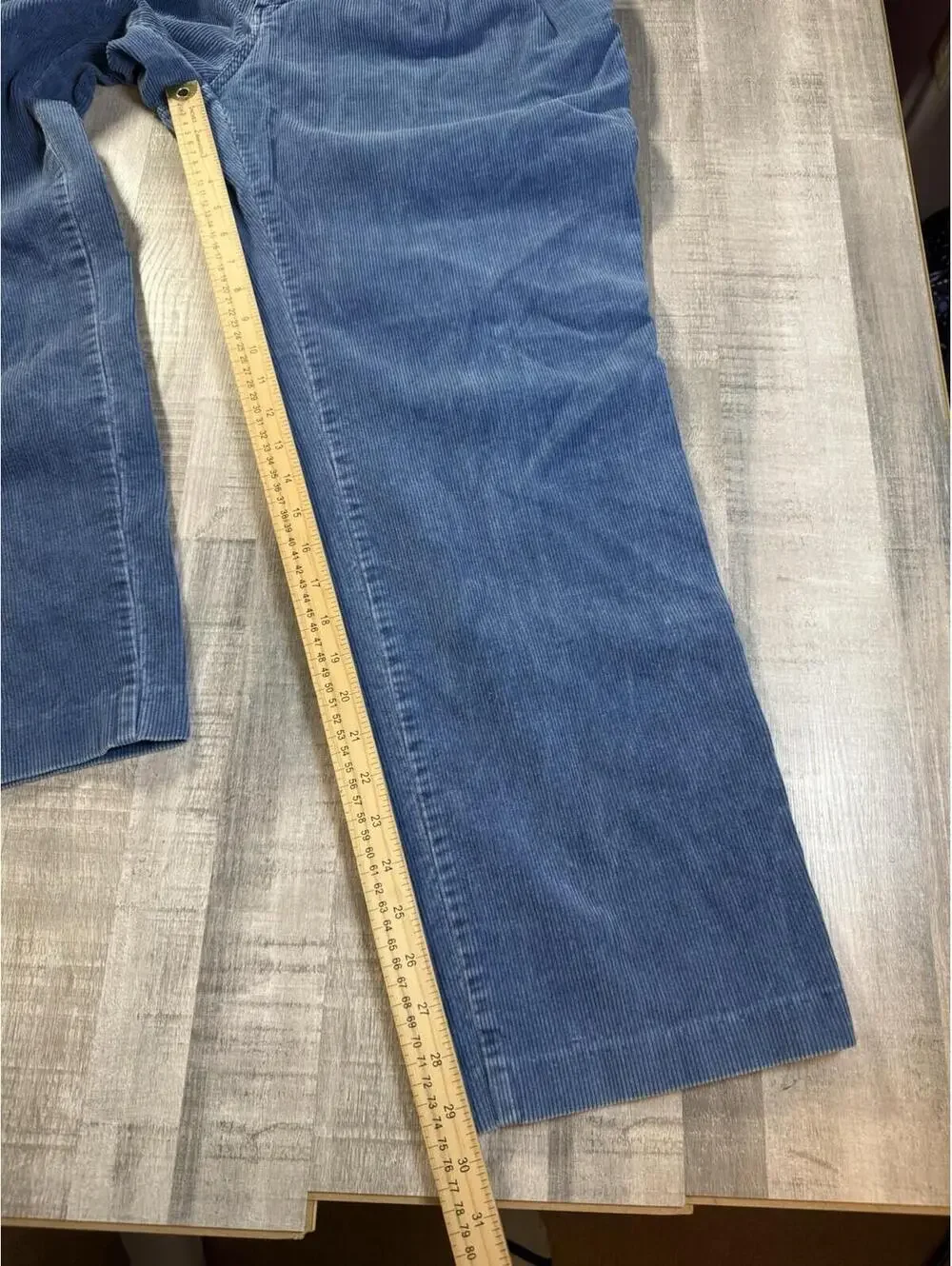 Vintage Eddie Bauer Pants Jeans‎ Blue Pleated Corduroy 90s Wide Leg Men’s 38x30